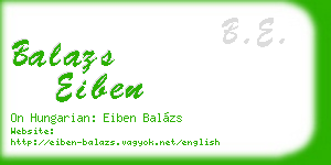 balazs eiben business card