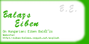 balazs eiben business card